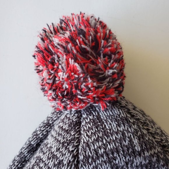 Richardson SFV Cuffed Pom Top Beanie OSFM Heather Grey Red - Picture 4 of 5